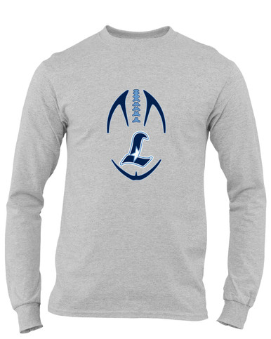 Liberty Falcons L Script Football #4 Men's LS T-Shirt