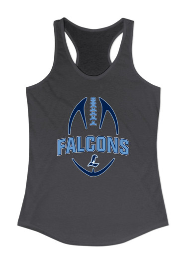 Liberty Falcons L Script Football #5 Women's Tank Top