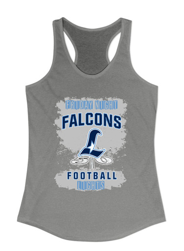 Liberty Falcons L Script Football #6 Women's Tank Top
