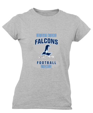 Liberty Falcons L Script Football #6 Women's SS T-Shirt