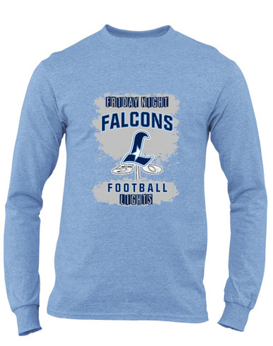 Liberty Falcons L Script Football #6 Men's LS T-Shirt
