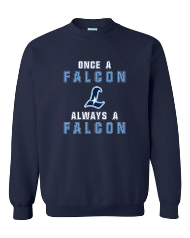 Liberty Falcons L Script Once A Men's Sweatshirt