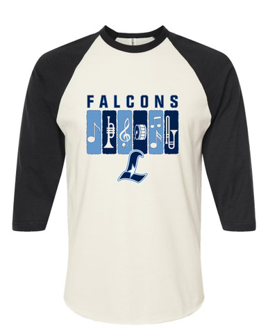 Liberty Falcons L Script Band # 2 Men's Baseball T-Shirt