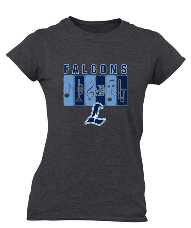 Liberty Falcons L Script Band # 2 Women's Premium SS T-Shirt