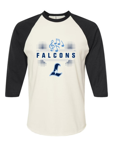 Liberty Falcons L Script Band # 3 Women's Baseball T-Shirt