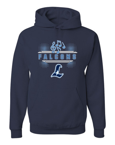 Liberty Falcons L Script Band # 3 Men's Premium Hoodie