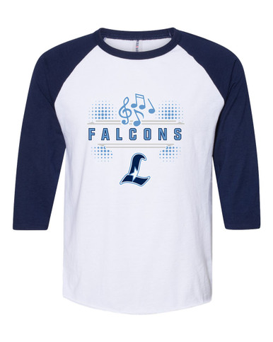 Liberty Falcons L Script Band # 3 Men's Baseball T-Shirt