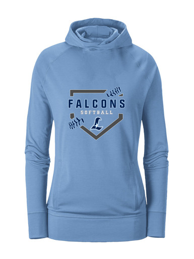 Liberty Falcons L Script Softball #2 Women's Hoodie