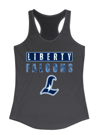 Liberty Falcons L Script Mascot #9 Women's Tank Top