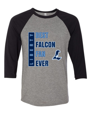 Liberty Falcons L Script Best Falcon Fan Women's Baseball T-Shirt