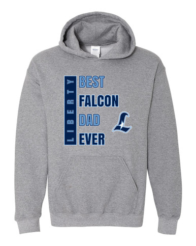 Liberty Falcons L Script Best Falcon Dad Men's Hoodie