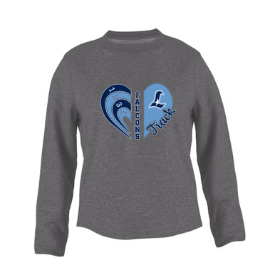 Liberty Falcons L Script Heart Track Women's Sweatshirt