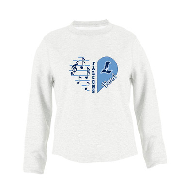 Liberty Falcons L Script Heart Band Women's Sweatshirt