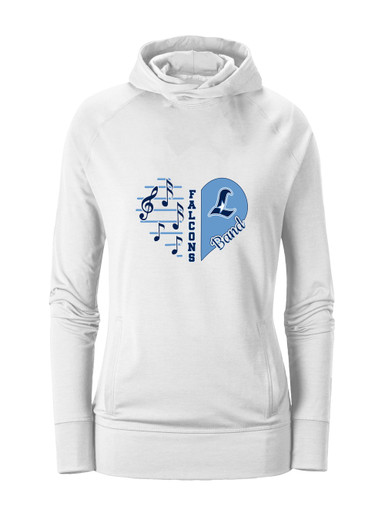 Liberty Falcons L Script Heart Band Women's Hoodie