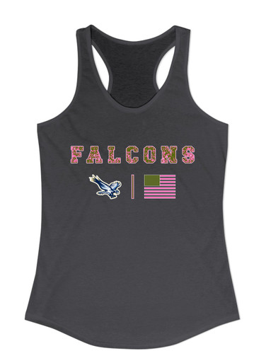 Liberty Falcons Pink Camo Flag Women's Tank Top