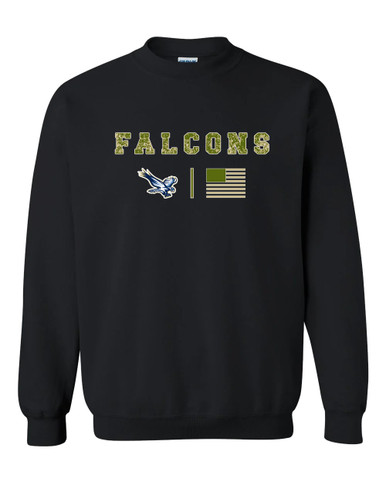 Liberty Falcons Camo Flag Men's Sweatshirt