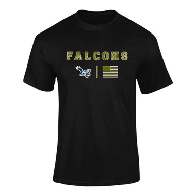 Liberty Falcons Camo Flag Men's SS T-Shirt