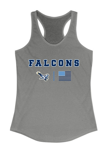 Liberty Falcons Team Colors Flag Women's Tank Top