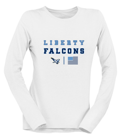Liberty Falcons Spirit Flag Women's Premium LS T-Shirt