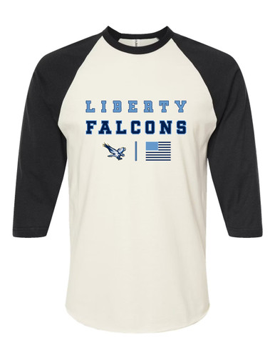 Liberty Falcons Spirit Flag Women's Baseball T-Shirt