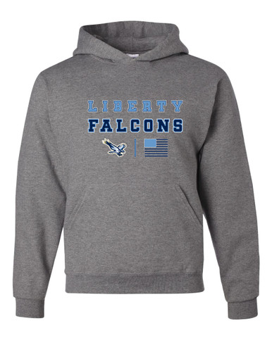 Liberty Falcons Spirit Flag Men's Premium Hoodie
