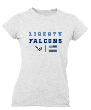 Liberty Falcons Spirit Flag Women's SS T-Shirt