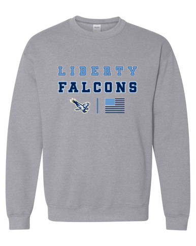 Liberty Falcons Spirit Flag Men's Sweatshirt