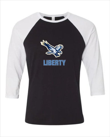 Liberty Falcons Mascot #2 Women's Baseball T-Shirt