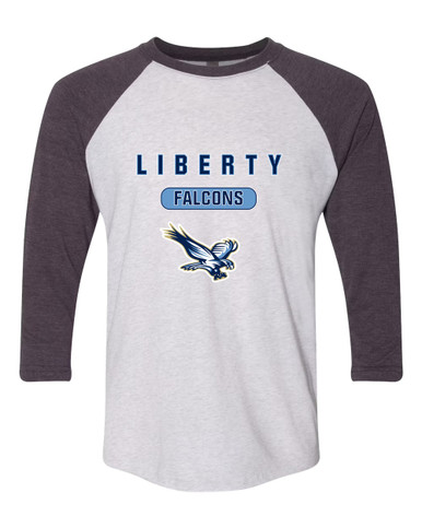 Liberty Falcons Mascot #3 Women's Baseball T-Shirt