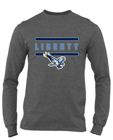 Liberty Falcons Mascot #4 Men's LS T-Shirt