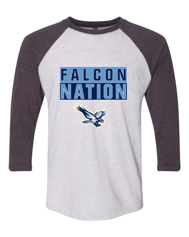 Liberty Falcons Nation #1 Women's Baseball T-Shirt