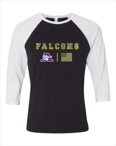 Armstrong Falcons Camo Flag Men's Baseball T-Shirt