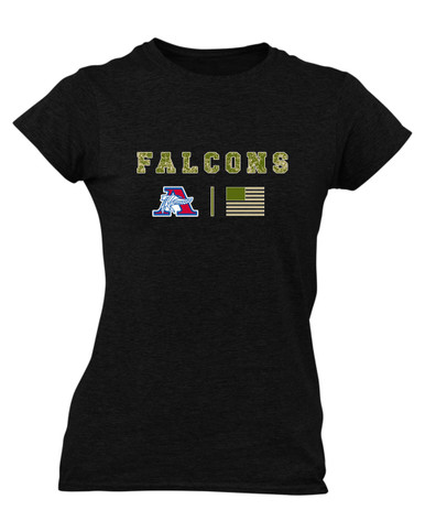 Armstrong Falcons Camo Flag Women's Premium SS T-Shirt