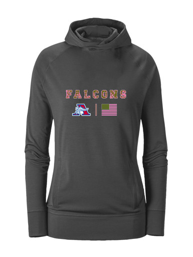 Armstrong Falcons Pink Camo Flag Women's Hoodie