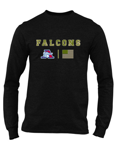 Armstrong Falcons Camo Flag Men's LS T-Shirt