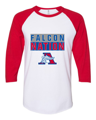 Armstrong Falcons Nation #1 Women's Baseball T-Shirt