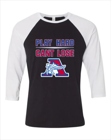 Armstrong Falcons Play Hard, Can't Lose Women's Baseball T-Shirt