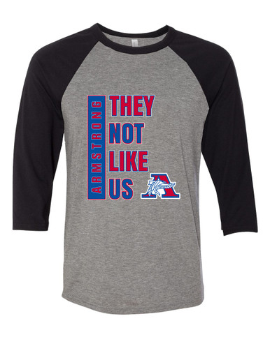 Armstrong Falcons They Not Like Us #1 Women's Baseball T-Shirt