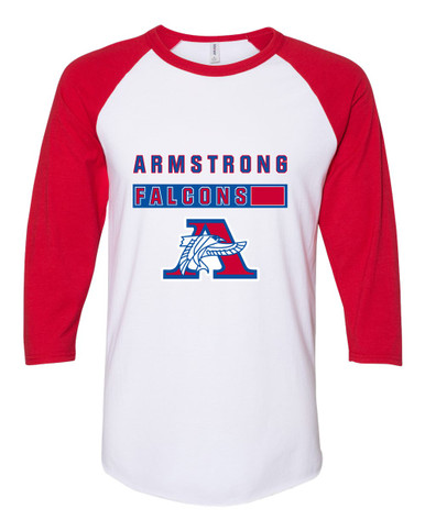 Armstrong Falcons Mascot #7 Women's Baseball T-Shirt