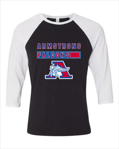 Armstrong Falcons Mascot #7 Men's Baseball T-Shirt