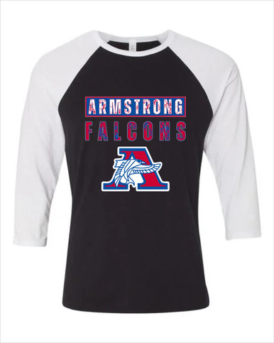 Armstrong Falcons Mascot #9 Men's Baseball T-Shirt