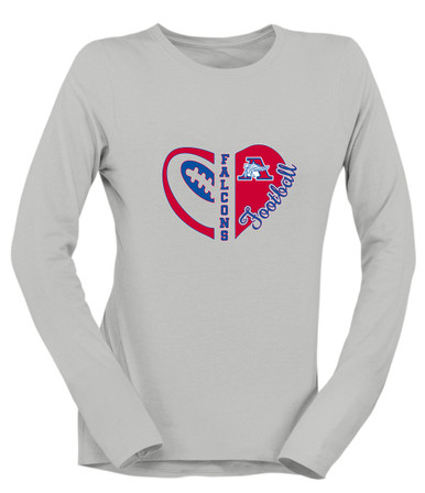 Armstrong Falcons Heart Football Women's Premium LS T-Shirt