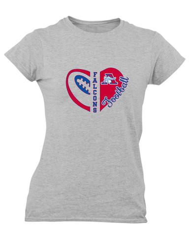 Armstrong Falcons Heart Football Women's Premium SS T-Shirt