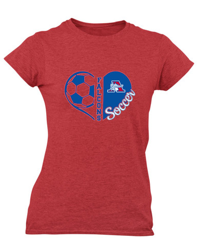 Armstrong Falcons Heart Soccer Women's SS T-Shirt