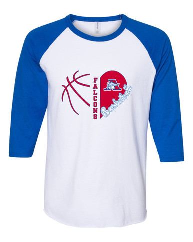 Armstrong Falcons Heart Basketball Women's Baseball T-Shirt