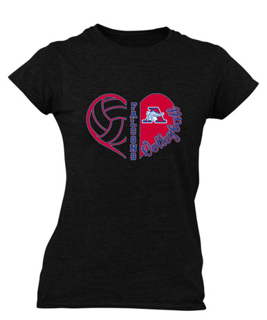 Armstrong Falcons Heart Volleyball Women's SS T-Shirt