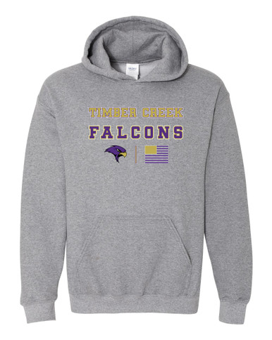 Timber Creek Falcons Spirit Flag Men's Hoodie