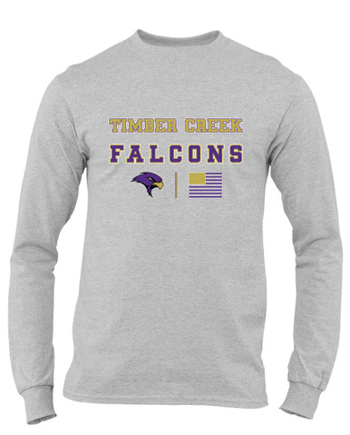 Timber Creek Falcons Spirit Flag Men's Premium LS T-Shirt