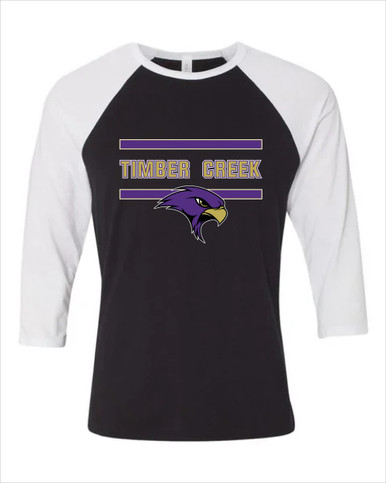 Timber Creek Falcons Mascot #4 Women's Baseball T-Shirt