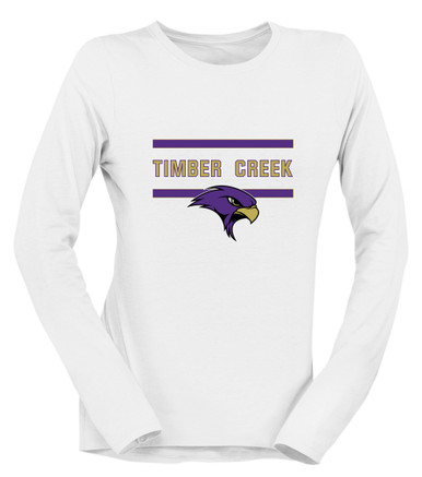 Timber Creek Falcons Mascot #4 Women's LS T-Shirt